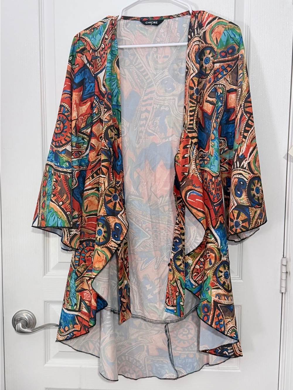 Chic Me Multicolor Open-Front Boho Shrug